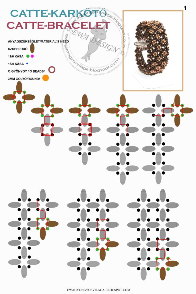 Браслеты из бисера - схемы плетения