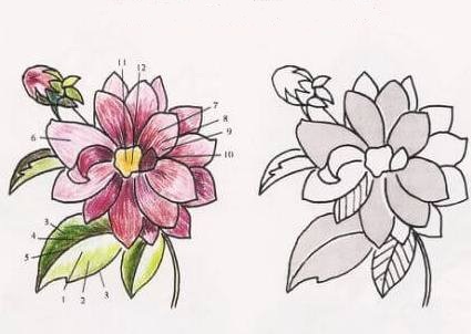 Летние цветы – Схема вышивки гладью с описанием, бесплатно!