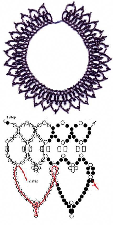 Схемы бисероплетения ожерелья