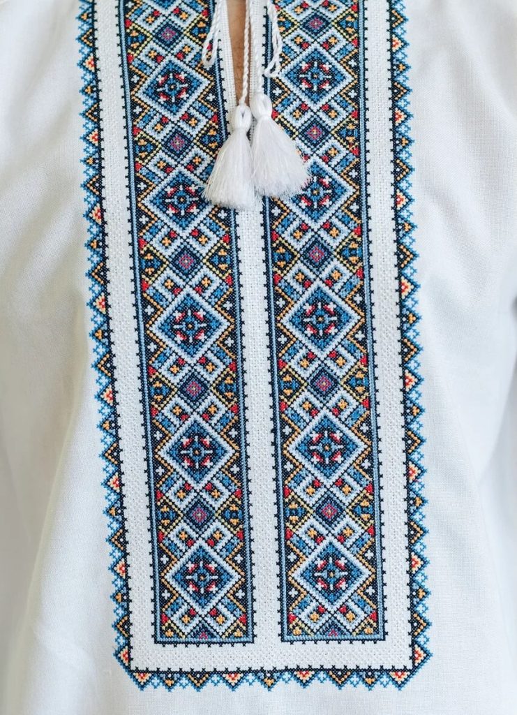 схемы вышивки крестом мужской сорочки