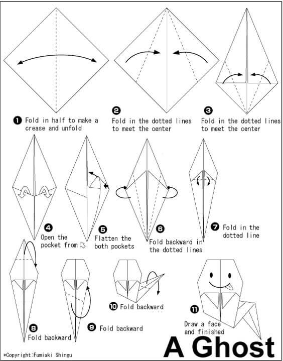 Оригами на Хеллоуин