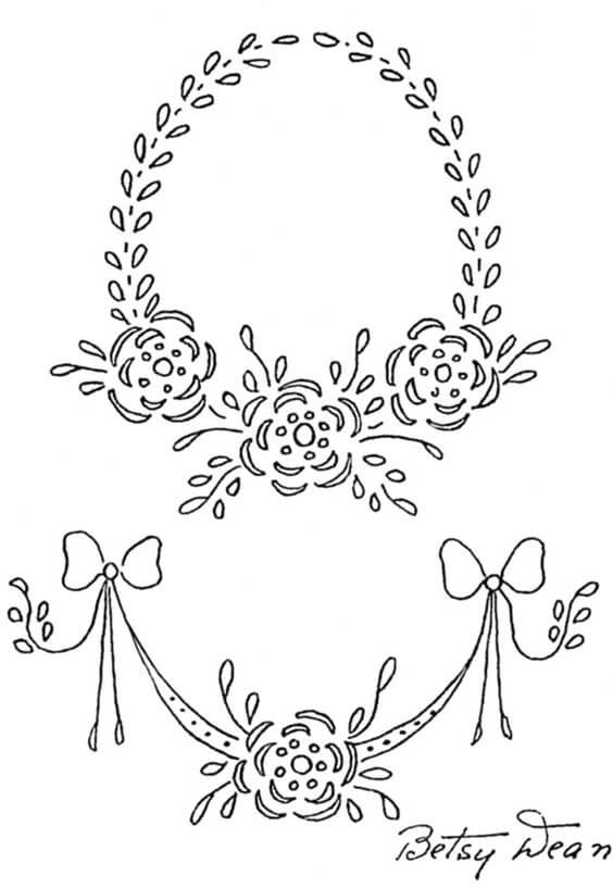 Схема вышивки рококо